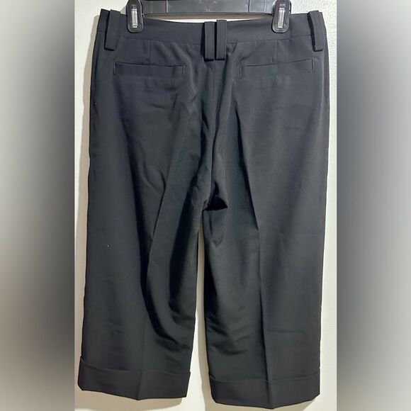 Larry Levine Black Cropped Wide Leg Trousers (109) - Picture 2 of 3